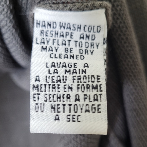 Eileen Fisher Open Knit Gray Cardigan Size L Minimalist Longline Cotton - Picture 7 of 7